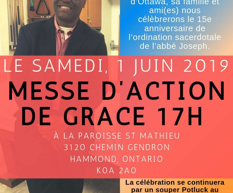 Anniversaire de sacerdoce de l’abbé Joseph